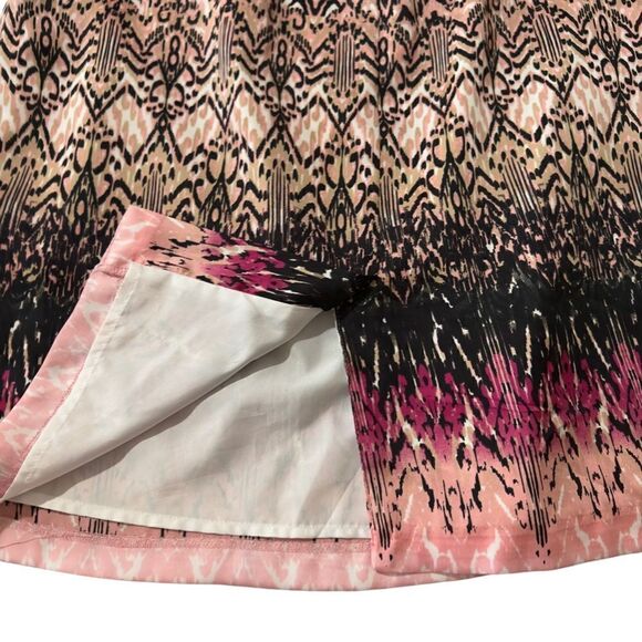 Dana Buchman Abstract Print Draped Sleeveless Dress Medium - Picture 10 of 16